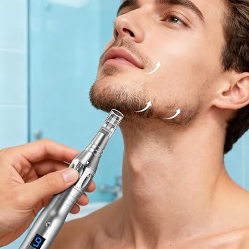 0.25mm Derma Roller Pen for Women Men, Microneedling Roller Pen for for Skin Tools At Home
