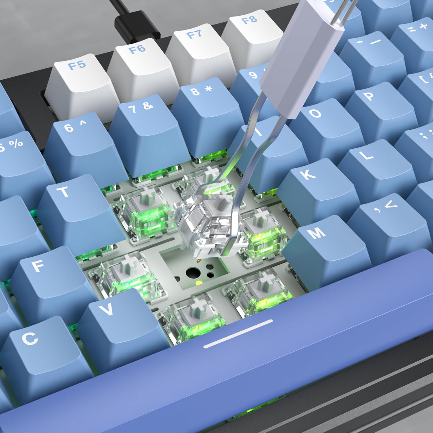 75% Custom Barebones Keyboard kit Gasket Mouted，Blank DIY Silent TKL Mechanical Gaming Keyboard PCB Hot Swappable 3pin/5pin Switch with South-Facing RGB for Win/Mac (M87 Kit-Black)