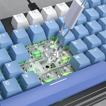 75% Custom Barebones Keyboard kit Gasket Mouted,Blank DIY Silent TKL Mechanical Gaming Keyboard PCB Hot Swappable 3pin/5pin Switch with South-Facing RGB for Win/Mac (M87 Kit-Black)