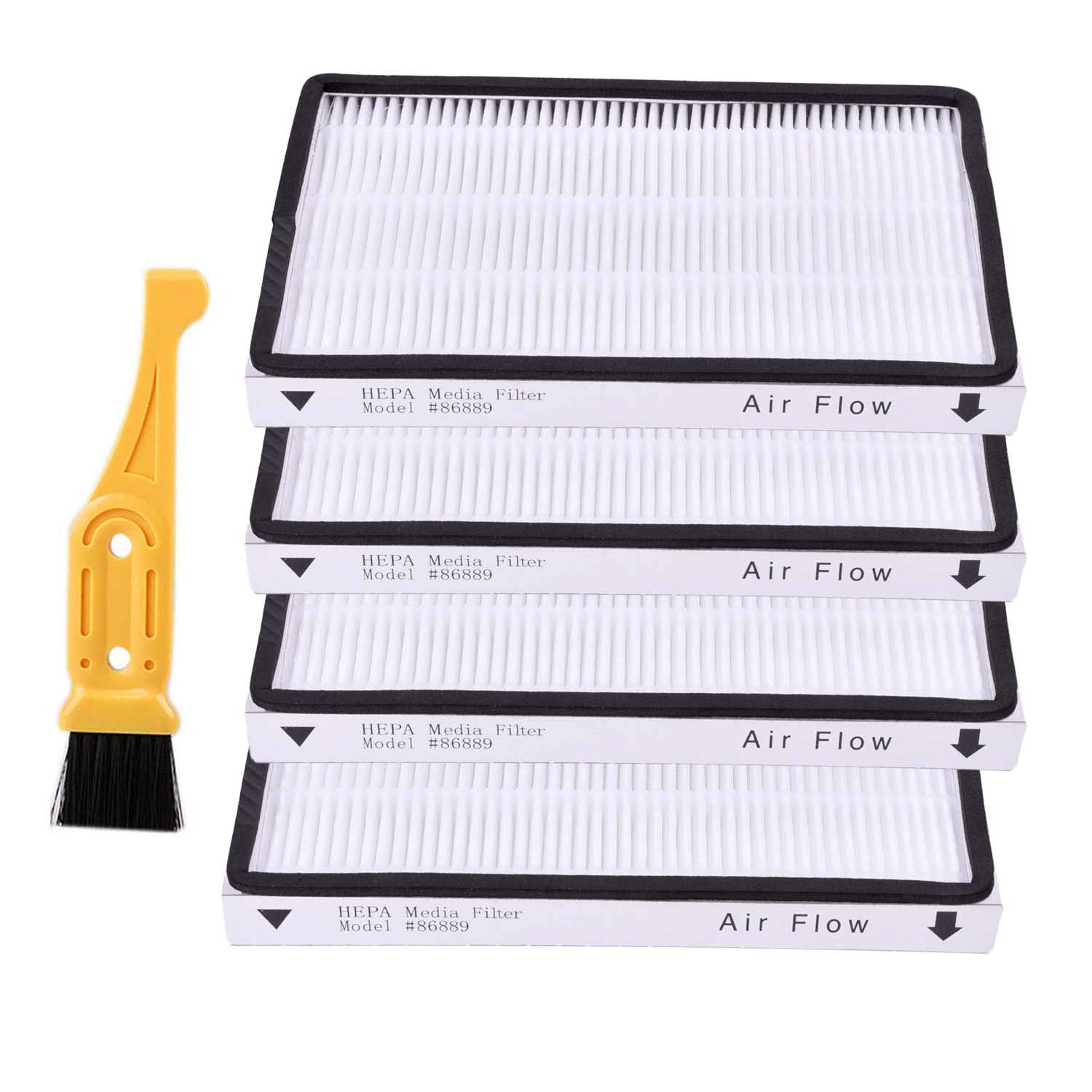 SyxtidyLGLR 4 Pack Vacuum Cleaner HEPA Filter for Sears Kenmore EF-1, Part #86889, 20-86889,20-53295, KC38KCEN1000,Also for Panasonic(Part # MC-V199H)