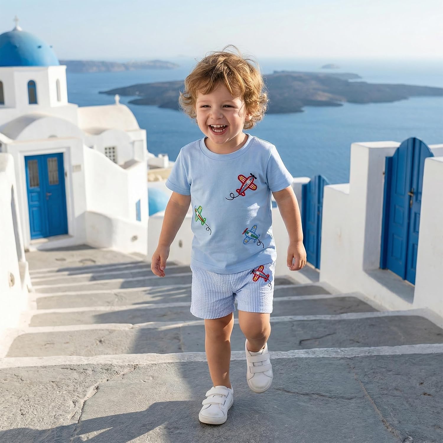 BemeyourBBs Toddler Baby Boy Summer Clothes Funny Letter T Shirt Elastic Waist Pockets Shorts Set 2 Piece Outfit