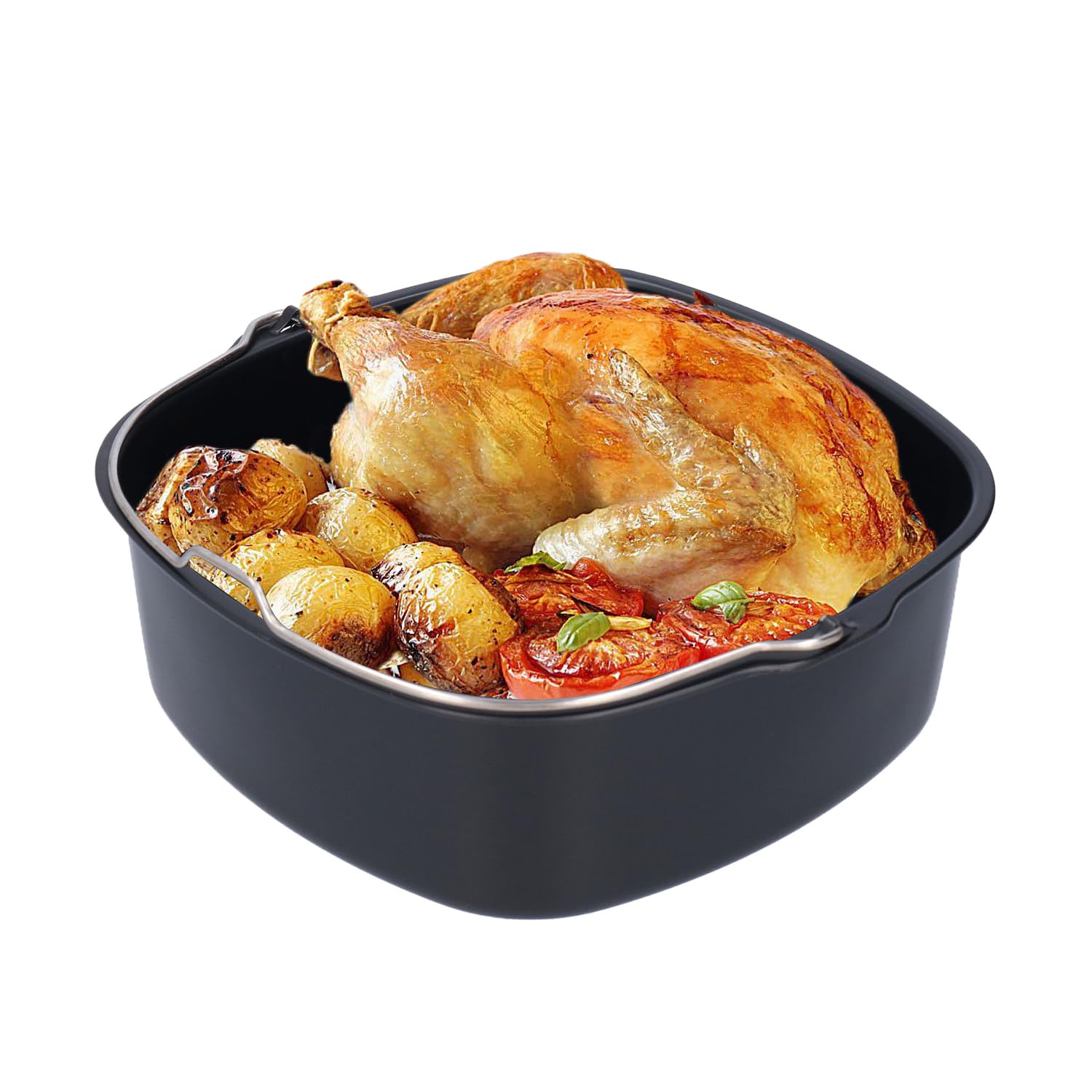 Cake Mold 22cm Iron Cake Barrel Square Air Fryer Accessories Kitchen Cooking Baking Tool for HD9925 HD9860 HD9905 01 Fryer