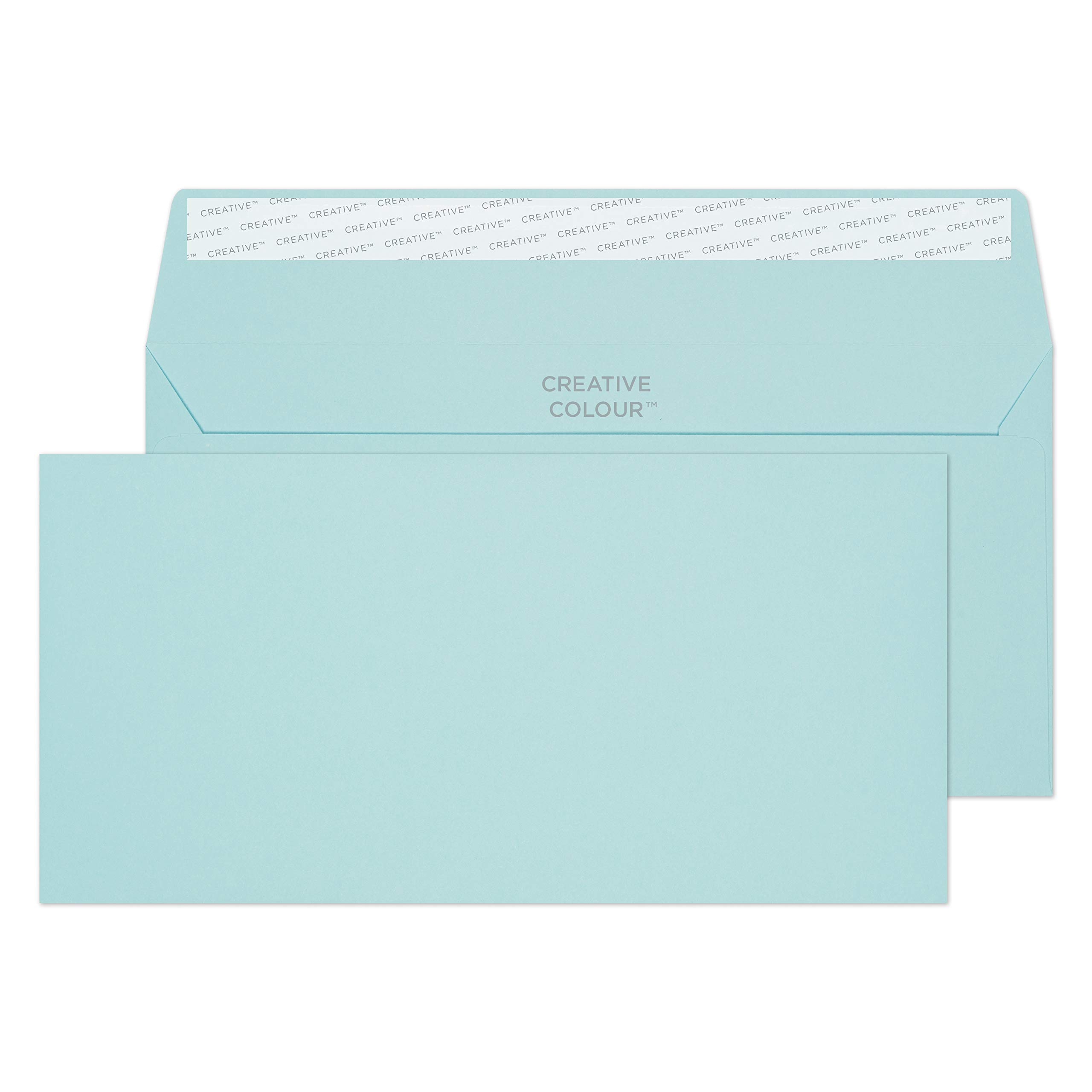Blake Creative Colour DL+ 114 x 229 mm 120 gsm Peel & Seal Wallet Envelopes (25218) Cotton Blue - Pack of 25