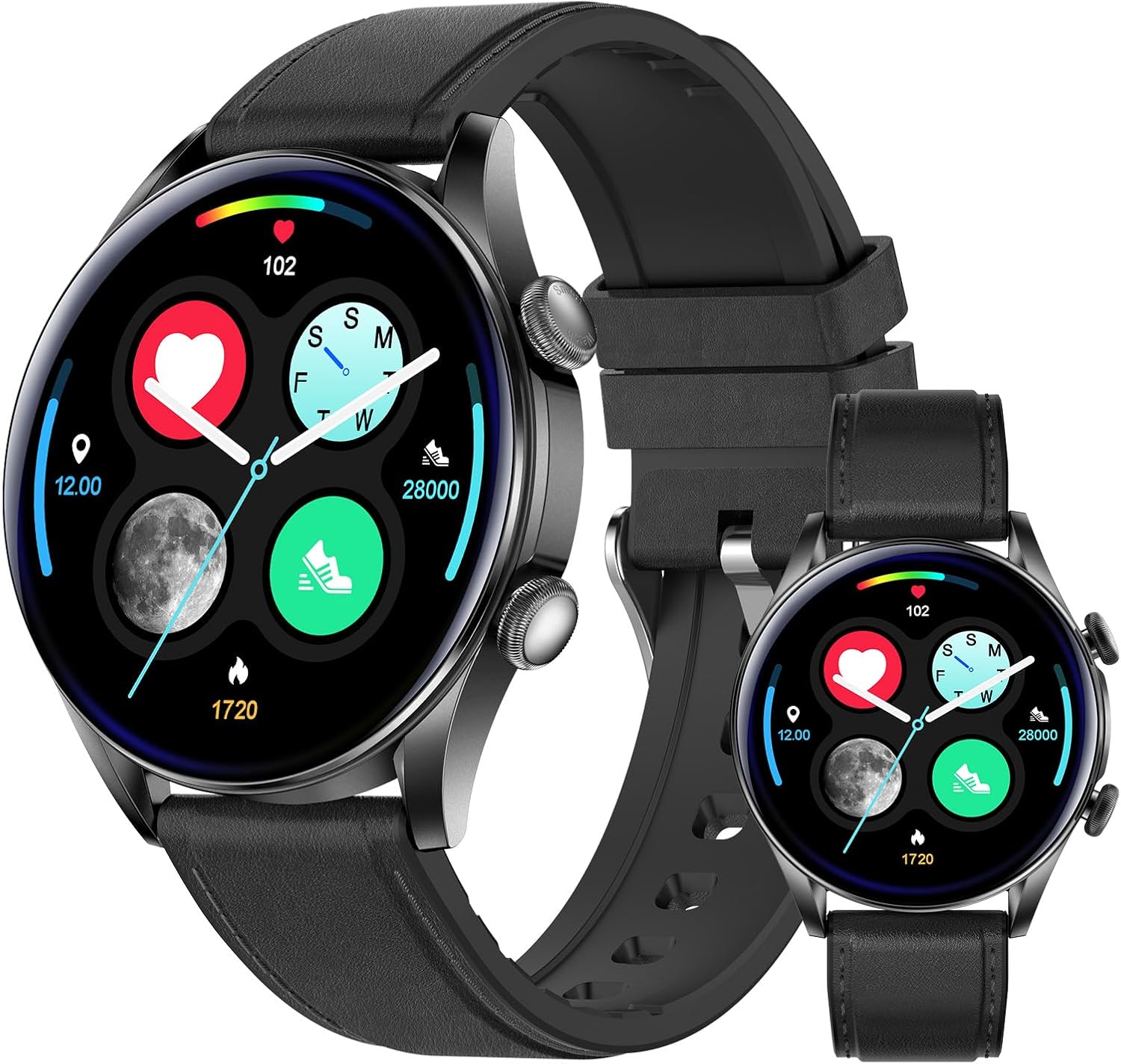 Smart Watch for Men Women, 1.39″ Round GPS Watcher...