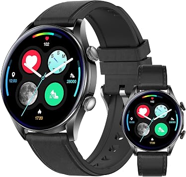 Smart Watch for Men Women, 1.39" Round GPS Watcher with 100+ Sports Modes, Blood Pressure/Heart Rate/Blood Oxygen/Sleep Monitor, IP67 Waterproof Smartwatch for Android iOS