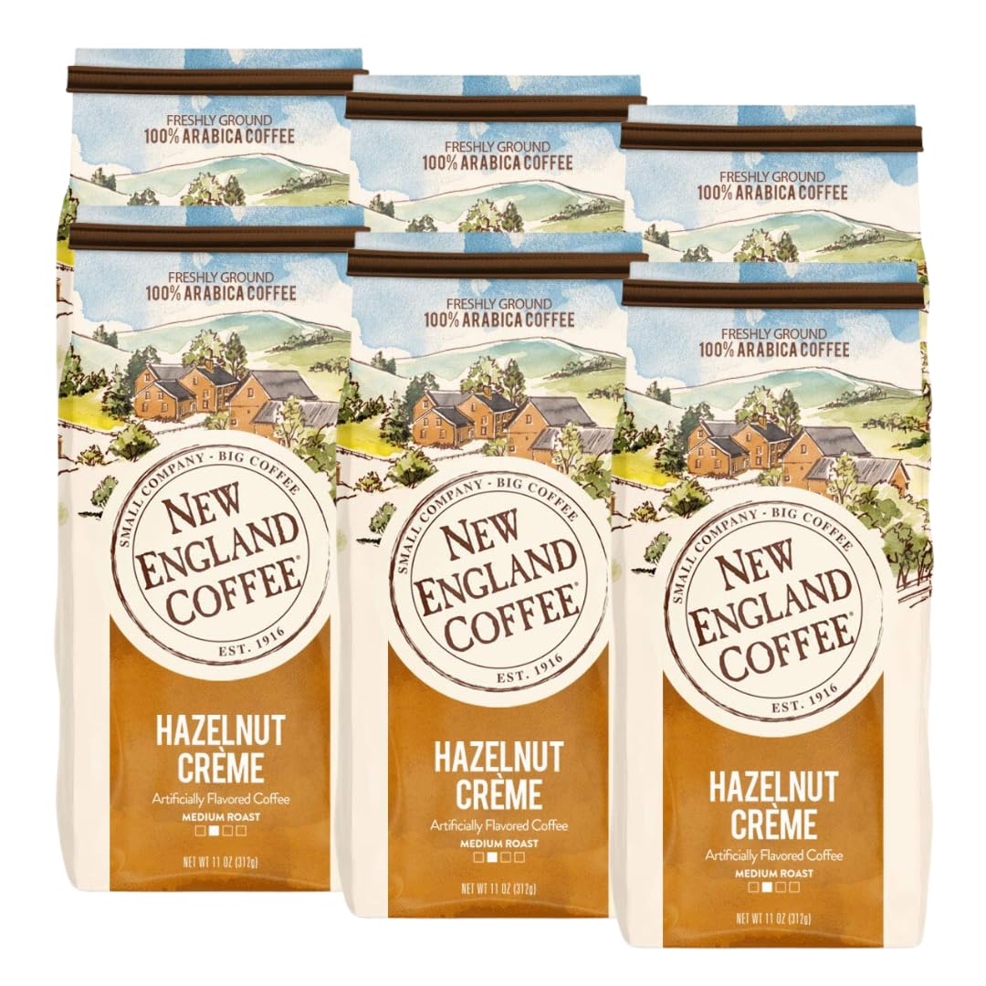 Amazon.com : New England Coffee Hazelnut Creme Medium Roast Ground