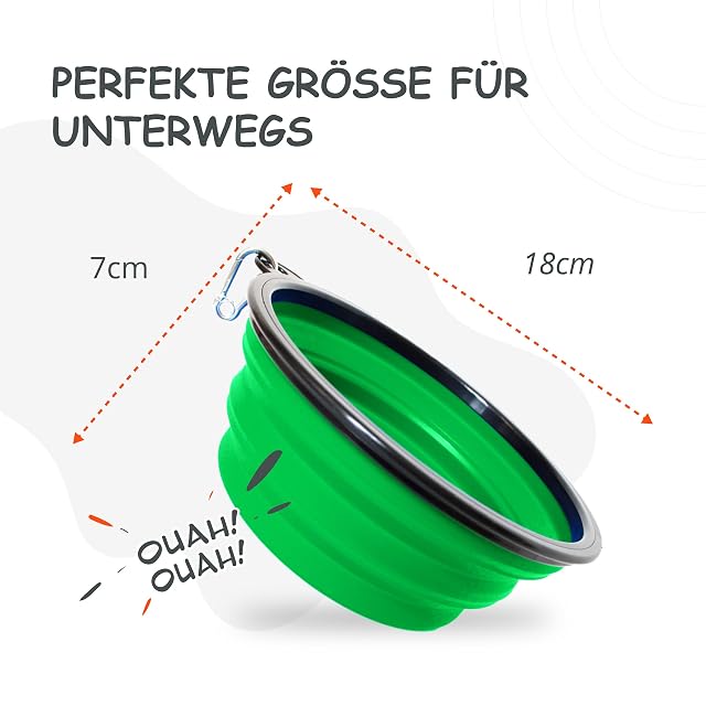 Foto 5 de 7 de PETSATION Cuenco plegable para perros para viajes, cuenco de viaje