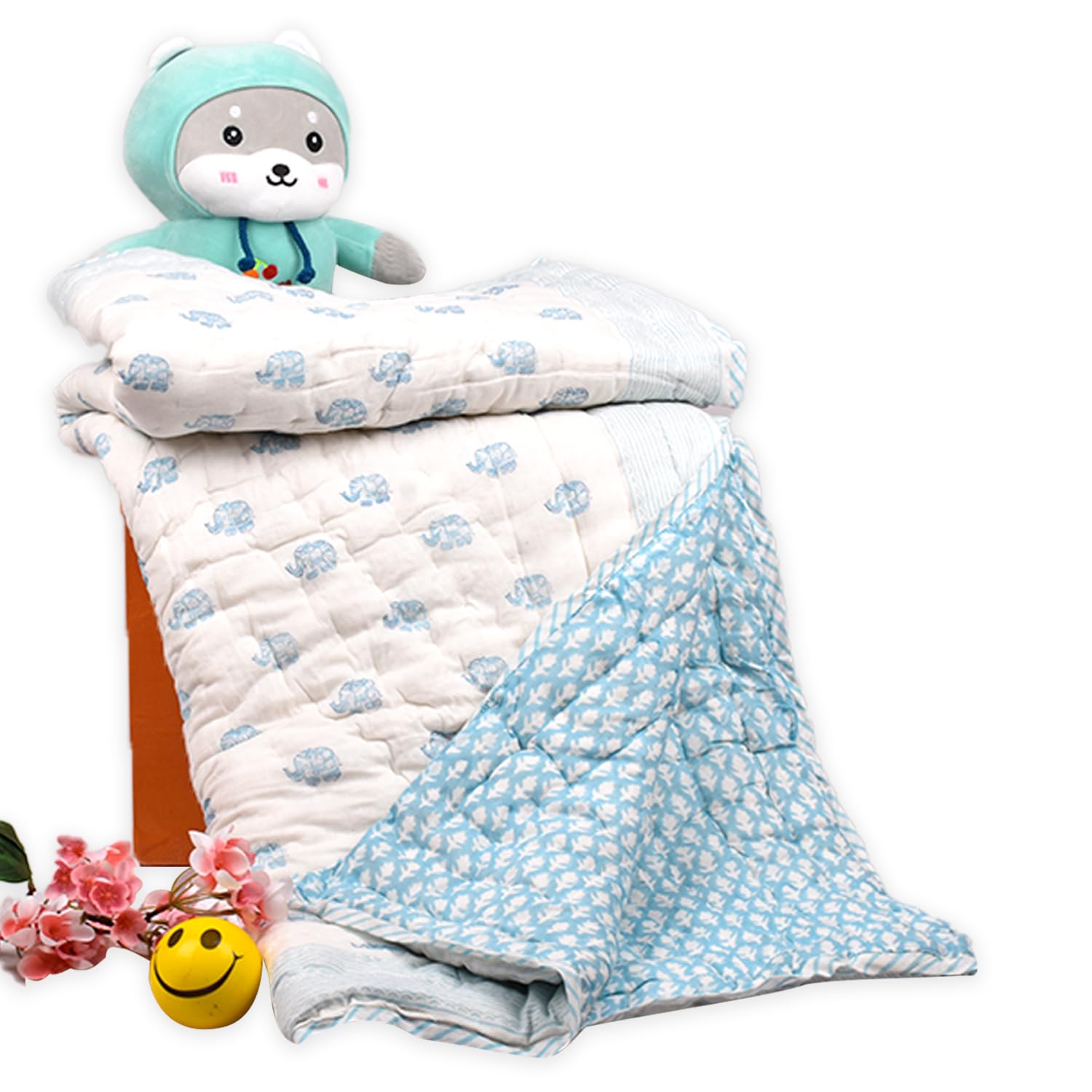 MOM'S Home Organic Cotton Baby Quilt | 100 * 150cm | 0-5