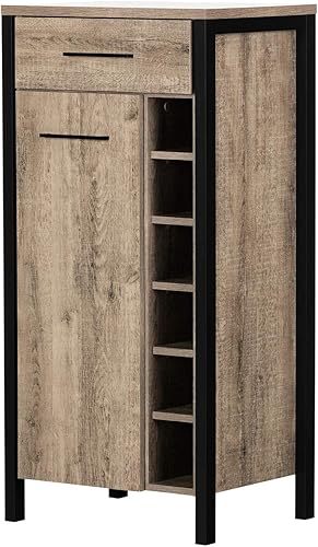 Miniatura 5 de South Shore Munich - Armario de bar con roble envejecido y negro mate