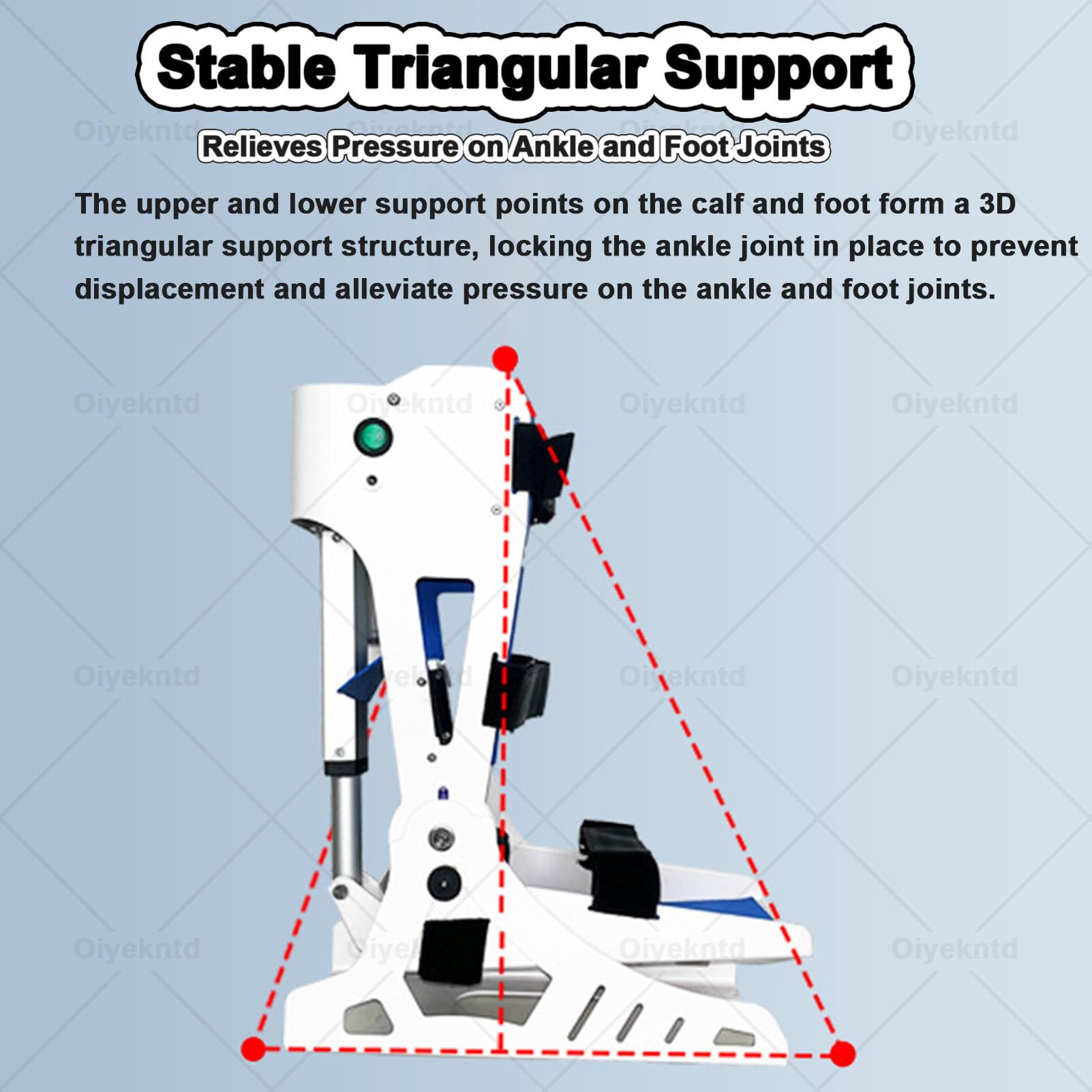 Entrenador eléctrico de Tobillo, Equipo de rehabilitación de pies con Control Remoto, Entrenamiento bidireccional de flexión Plantar (45°) + dorsiflexión (50°)