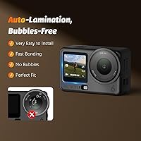 Vista 3 de AMAZEAR Protector de pantalla de lente para DJI Osmo Action 6 (6 unidades), protector de pantalla de vidrio templado Action6 Pro, pantalla OLED