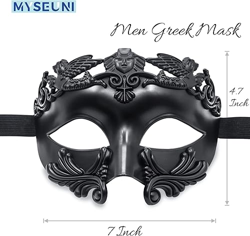 Miniatura 6 de Máscara de baile de máscaras para parejas, máscara de hombre griego romano y metal veneciano para mujer, máscara para baile de máscaras, Mardi Gras