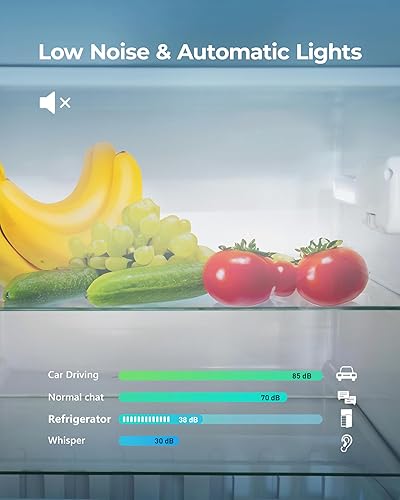 Miniatura 7 de EUHOMY Mini refrigerador con congelador, refrigerador compacto de 3.2 pies cúbicos con congelador, mini refrigerador de 2 puertas con congelador