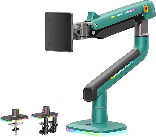 Miniatura 3 de Brazo para monitor de juegos NB o para pantallas de 32 a 60 pulgadas, carga de hasta 20 kg, VESA 75/100, luz RGB, resistente, ajustable en múltiples
