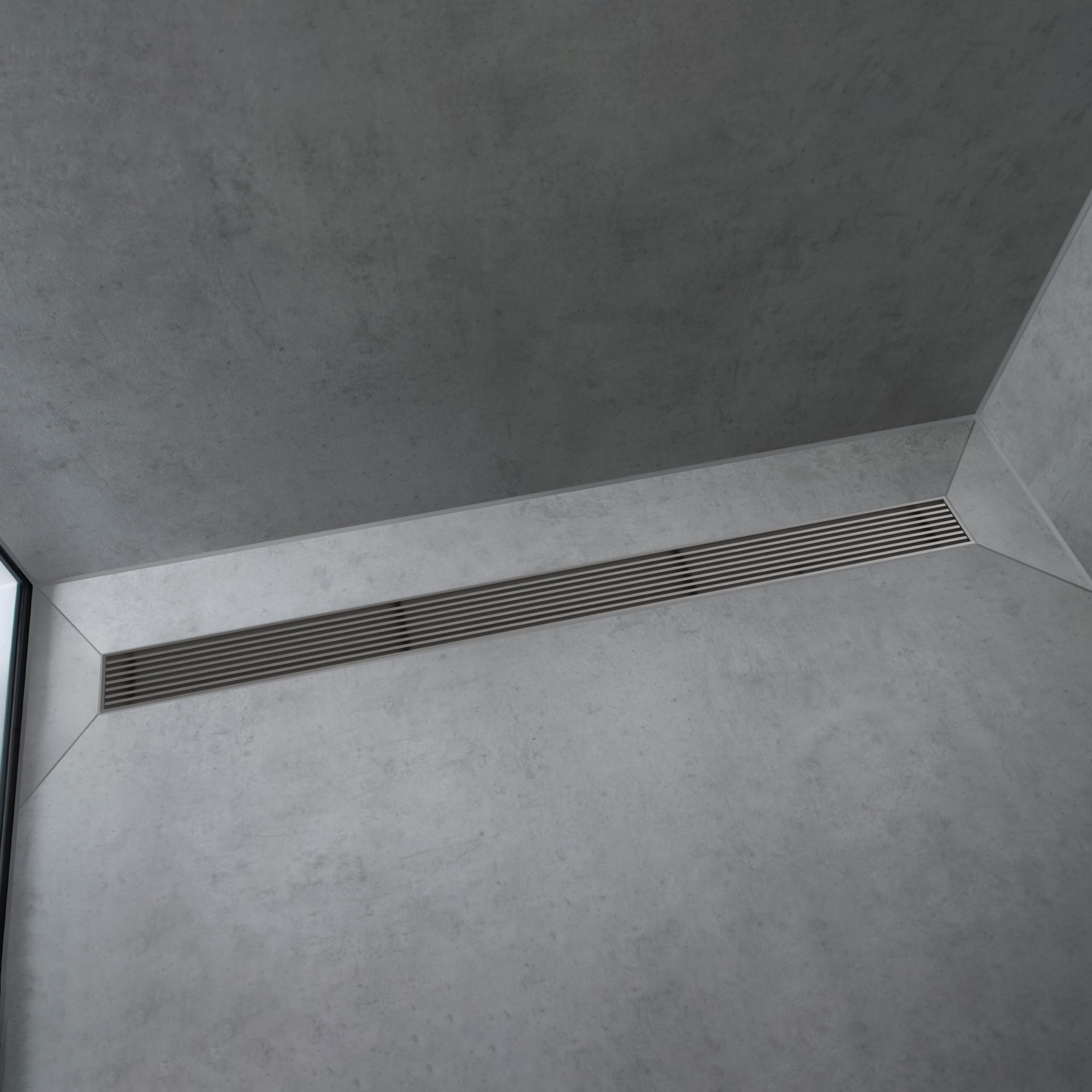 hansgrohe RainDrain Match Boardwalk - Desagüe de ducha lineal para 35 1/4 pulgadas con marco de altura ajustable en acero inoxidable cepillado, drenaje rectangular de acero inoxidable para piso de