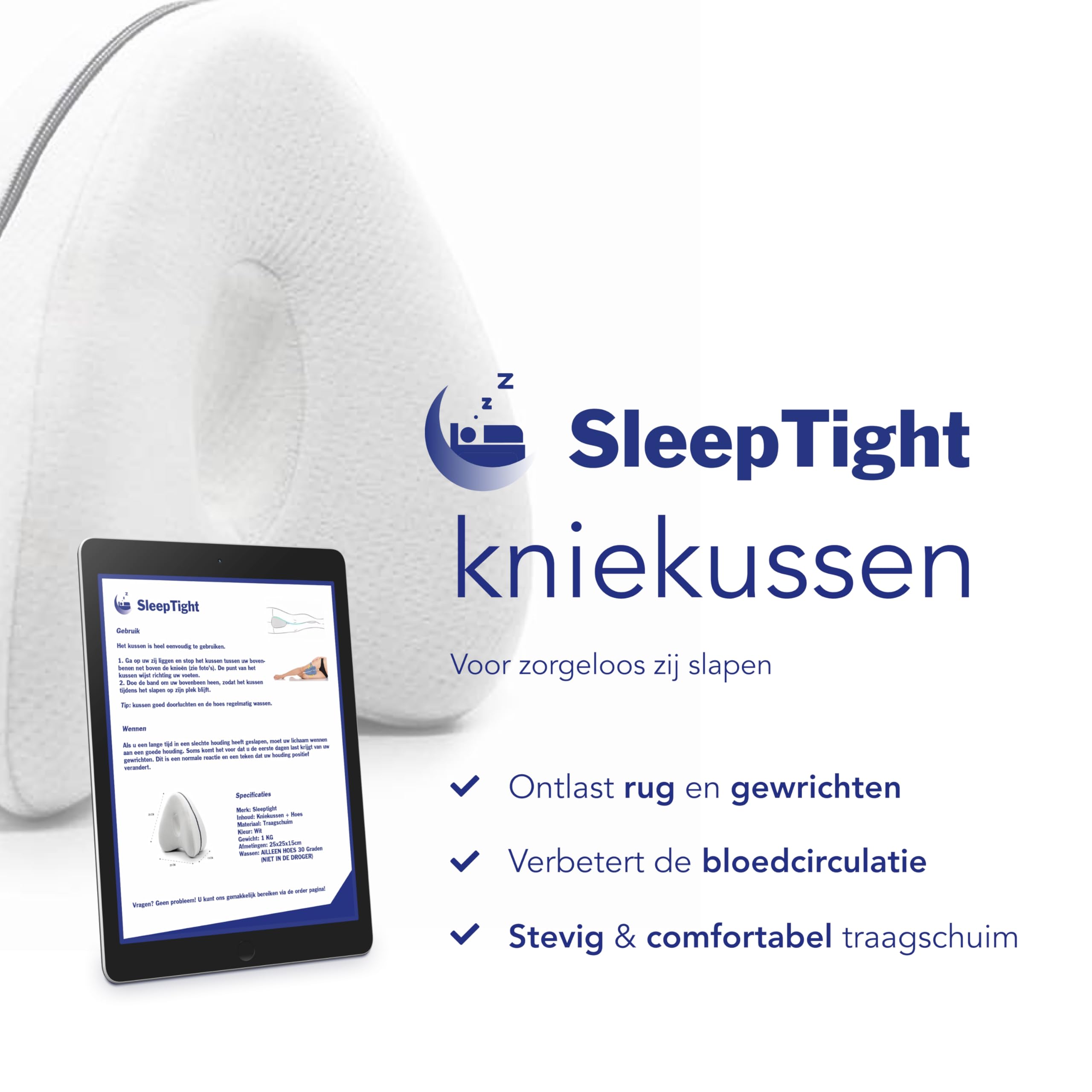 LITSPOT Kniekussen voor zijslapers, ergonomisch beenkussen, traagschuim, zijslaapkussen met verkoelende overtrek, orthopedisch steunkussen voor optimale ondersteuning, grijs