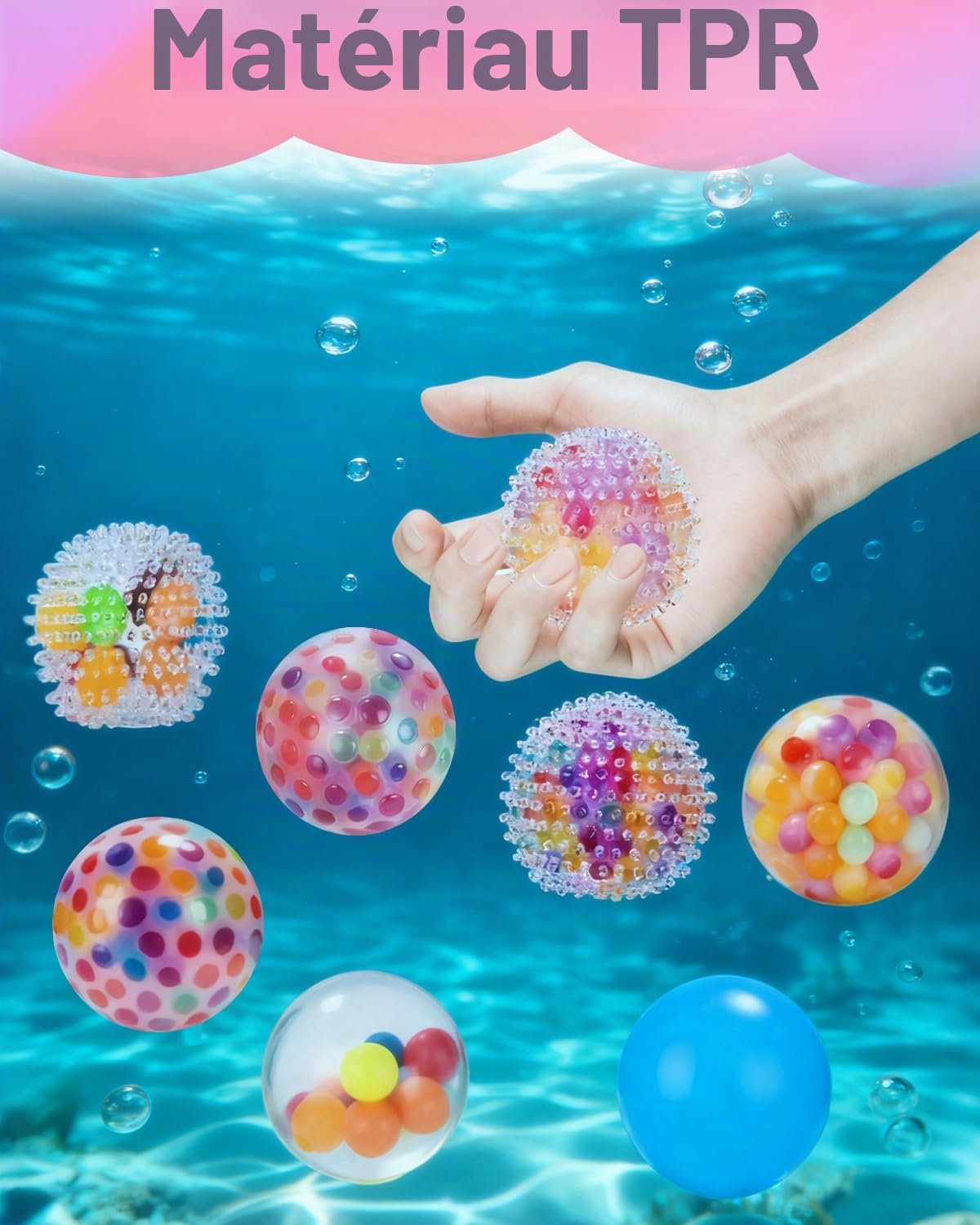 Lot De 8 Balles Anti-Stress Squishy – Boules Sensorielles Souples Pour Enfants Et Adultes – Relaxation, Concentration Et Cadeau