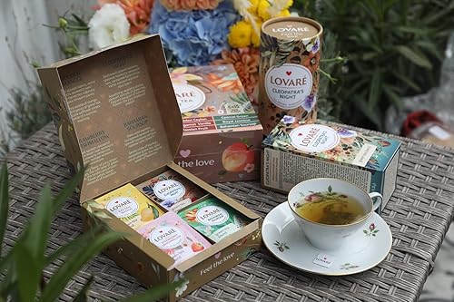 Miniatura 2 de Mezcla de té negro y verde surtido de LOVARE Tea Sets para amantes del té, fabricado en Ucrania, 128 bolsas de té de arándano de arándano, frutas,
