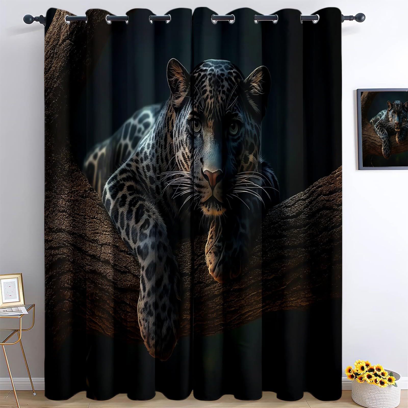 Rideaux occultants thermiques anti-bruit pour salon et chambre lot de 2