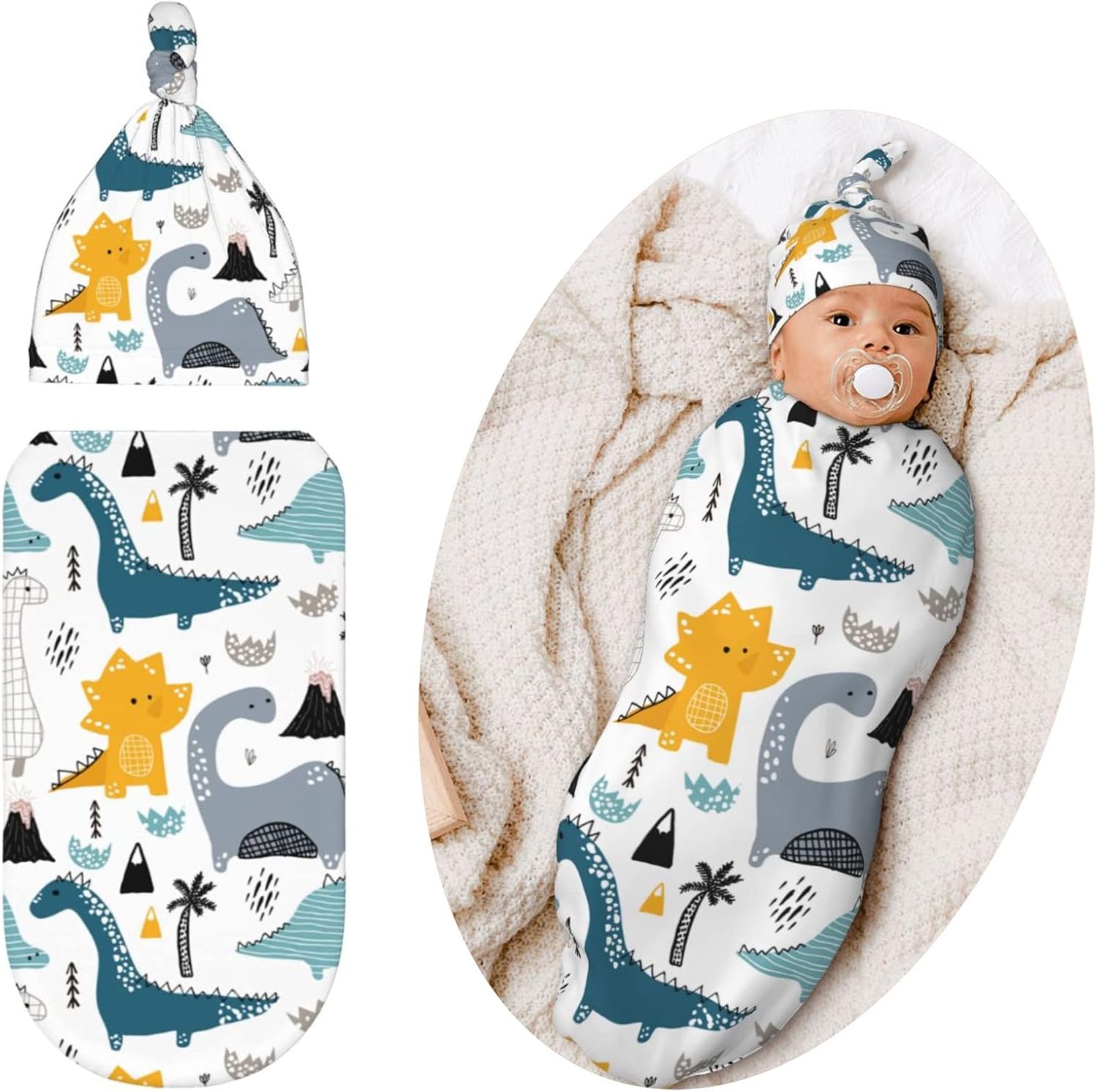 Dinosaur Swaddle Blanket, Dinosaur Baby Stuff, Newborn Soft