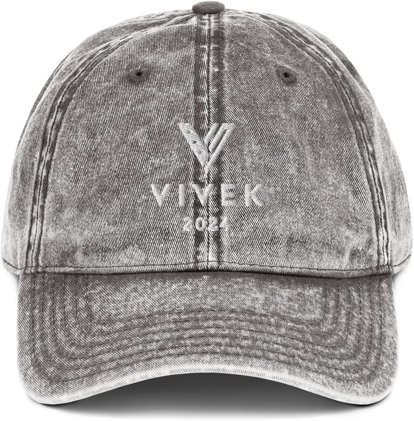 Vivek 2024 Official Hat (Embroidered Vintage Cotton Twill Cap) Vivek Ramaswamy 2024 Campaign