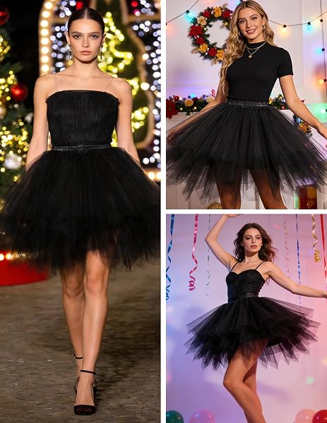 Bbonlinedress 1950s Donna Sottovesti e Sottogonne Retro Vintage Sottogonne Rockabilly Mini Gonne - 4