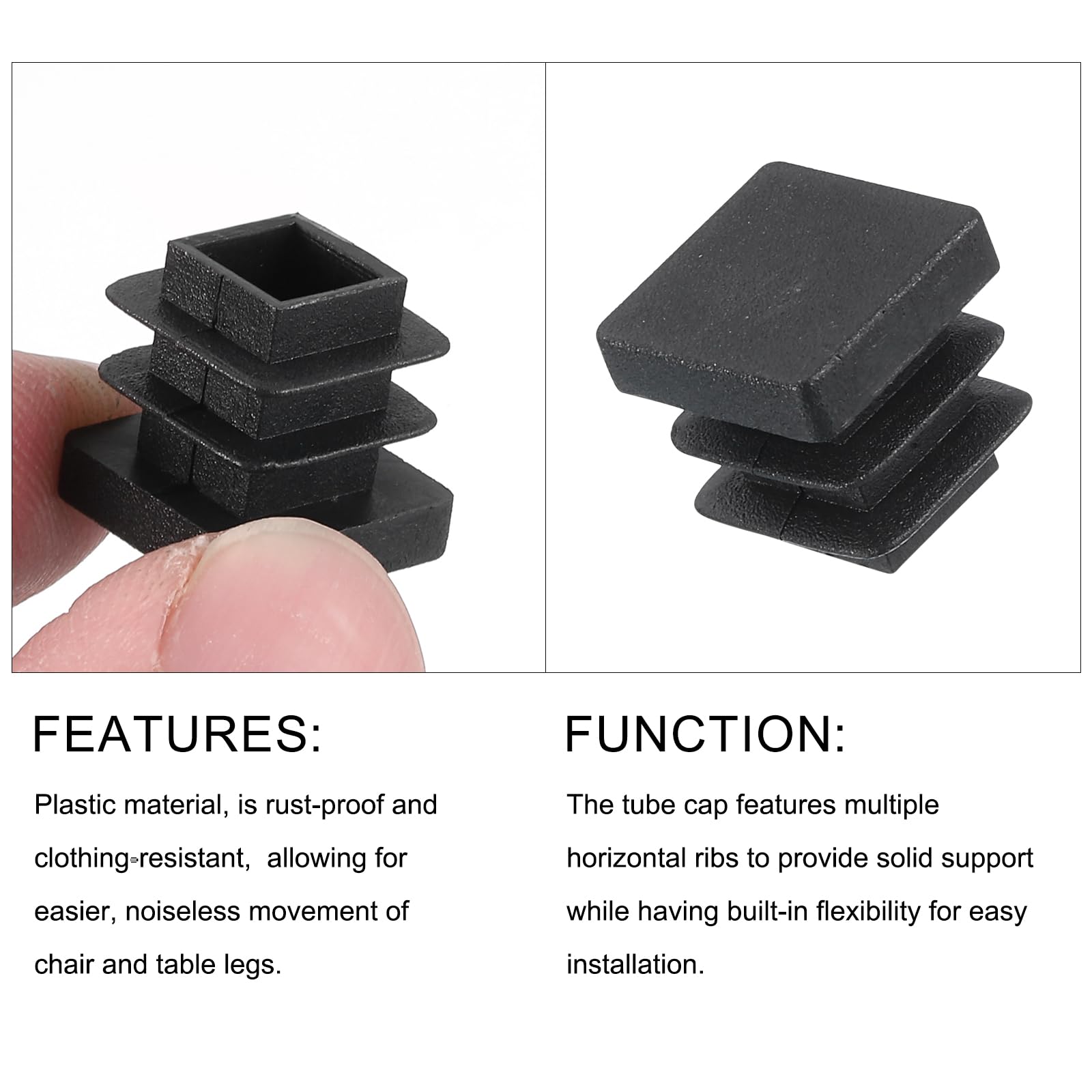 METALLIXITY Square Tube End Cap(13 x 13mm) 24Pcs - Image 4