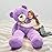 MaoGoLan Giant Purple Teddy Bear 55 Life Size Huge Plush Massive Stuffed Animals for Girlfriend Kids Boyfriend