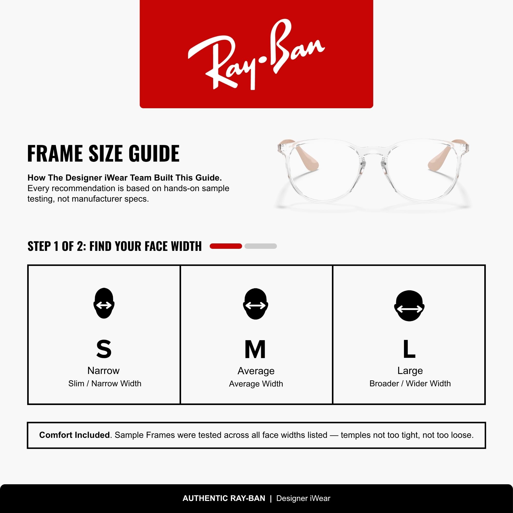 Ray-Ban Damen Erika Lesebrille, Transparent, 51