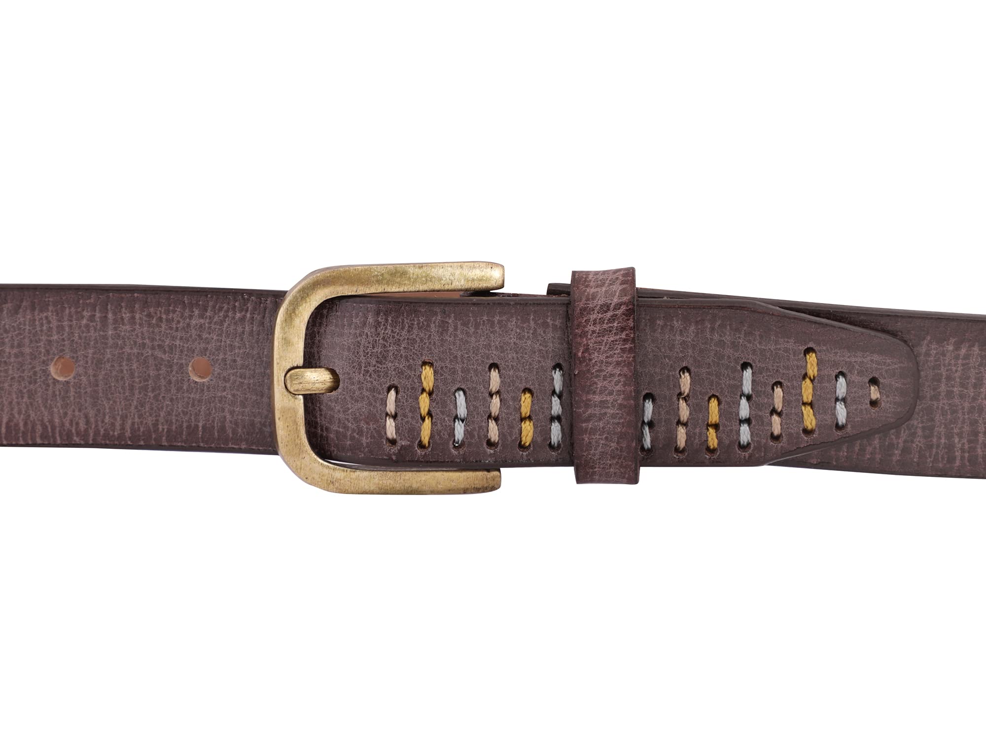 ART-REEL Genuine Leather Belt for Kids, Black/Brown Colour Adjustable Belt with Metal Buckle, Fancy Belt for Formal, Casual & Jeans Wear, Waist 20-24-28-30 Inch 3|5|7|9|11 Yrs (T Brown, W28-30 Inch) 2