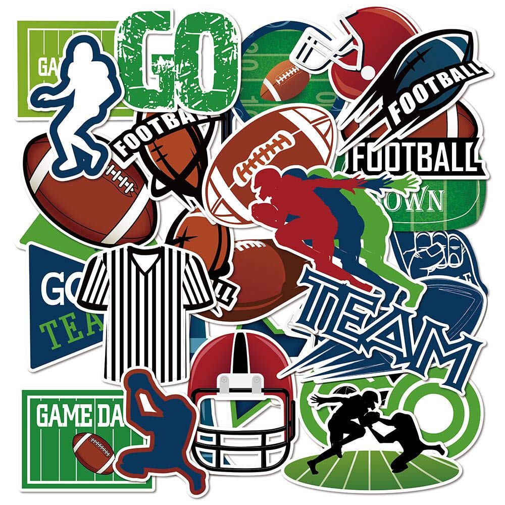 Anor Wishlife Football PVC Waterproof Stickers(60pcs), for Laptop, Car, Bicycle, Luggage etc, Cartoon Style, Kid's Gift