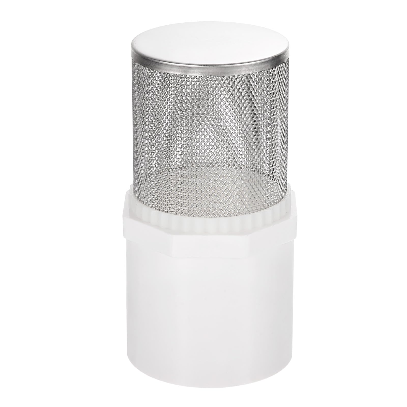 sourcing map 2 Inch 304 Stainless Steel Filter Cover, Hose Inlet Suction Strainer Filter, Connected to DN50 2" PVC Water Pipe to Reduce Solid Entry (139mm Length, 63mm Thread Dia) โ image 1