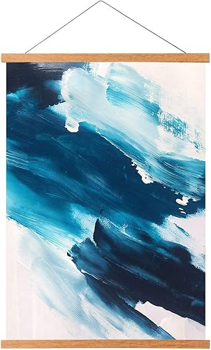 FALAMON - Marco magnético de madera de teca para colgar pósteres, impresiones, fotos, dibujos, mapas, pergaminos y lienzos de trabajos artísticos