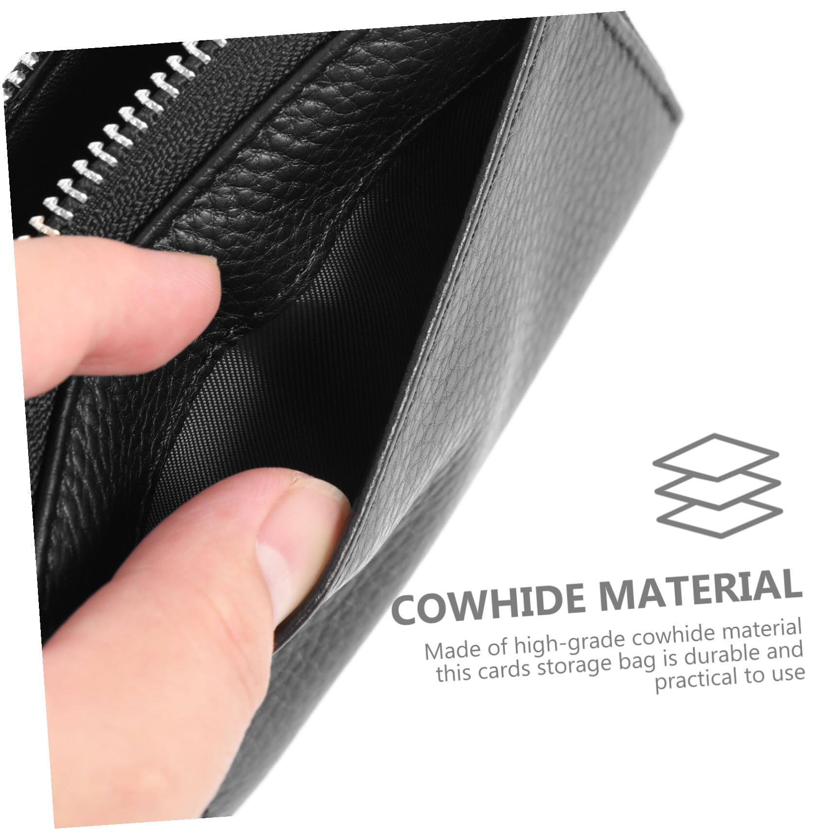 GALPADA 2 Pz titolare della carta portafoglio di carte portafoglio portatile tasca portamonete uffizi bustine carte portafoglio in pelle di vacchetta tarjeteros de mujer Pelle bovina Black