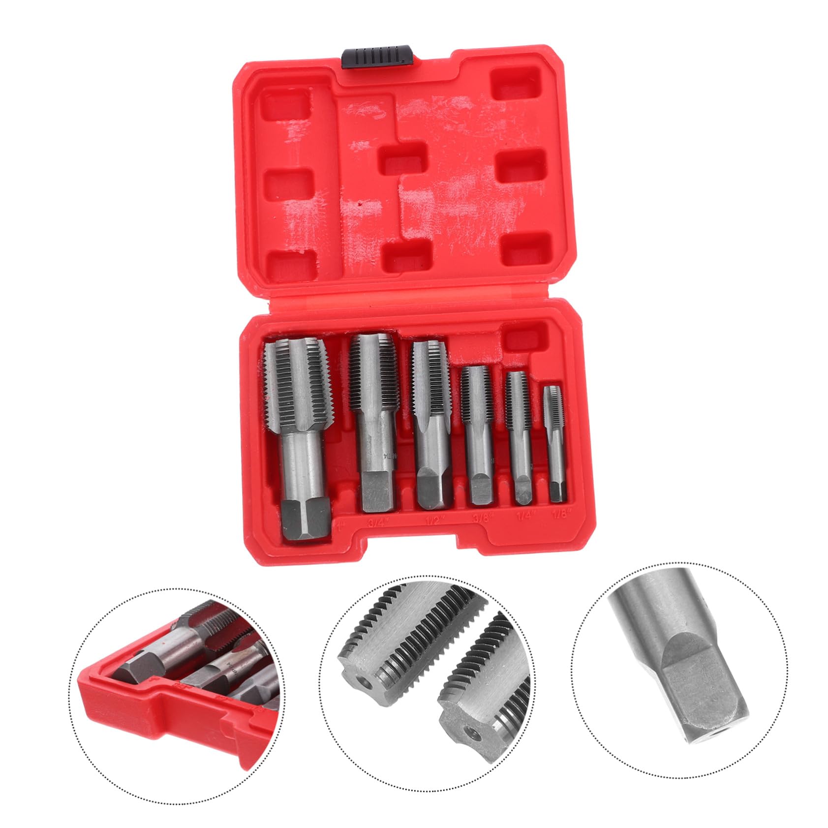 Npt Pipe Taps in Resistenti per Riparazione Filetti Tubazioni Strumento Filettatura Preciso per Fai da Te e Uso Professionale Taglio Pulito e Ripristino Filetti Danneggiati