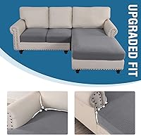 Vista 522 de H.VERSAILTEX 2025 New Sectional Couch Covers 8 Pieces Stretch Sofa Covers for Sectional Sofa Set Separate L Shaped Couch Cover for Both Left/Right