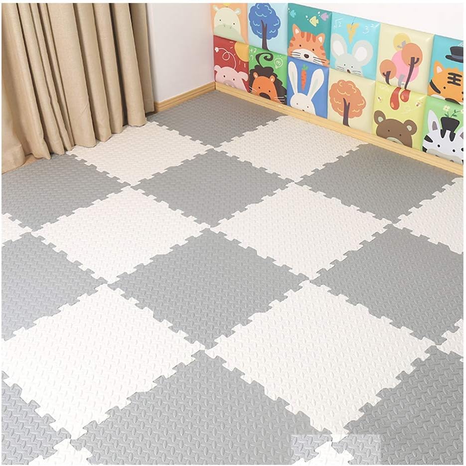 WYAYD Soft Floor Foam Puzzle Mat Interlocking Floors Tiles Used For Kindergarten Yoga Room Bedroom Living Room, Multiple Colour, 1.2 cm / 2.5 cm Thick, 30x30cm / 60x60cm