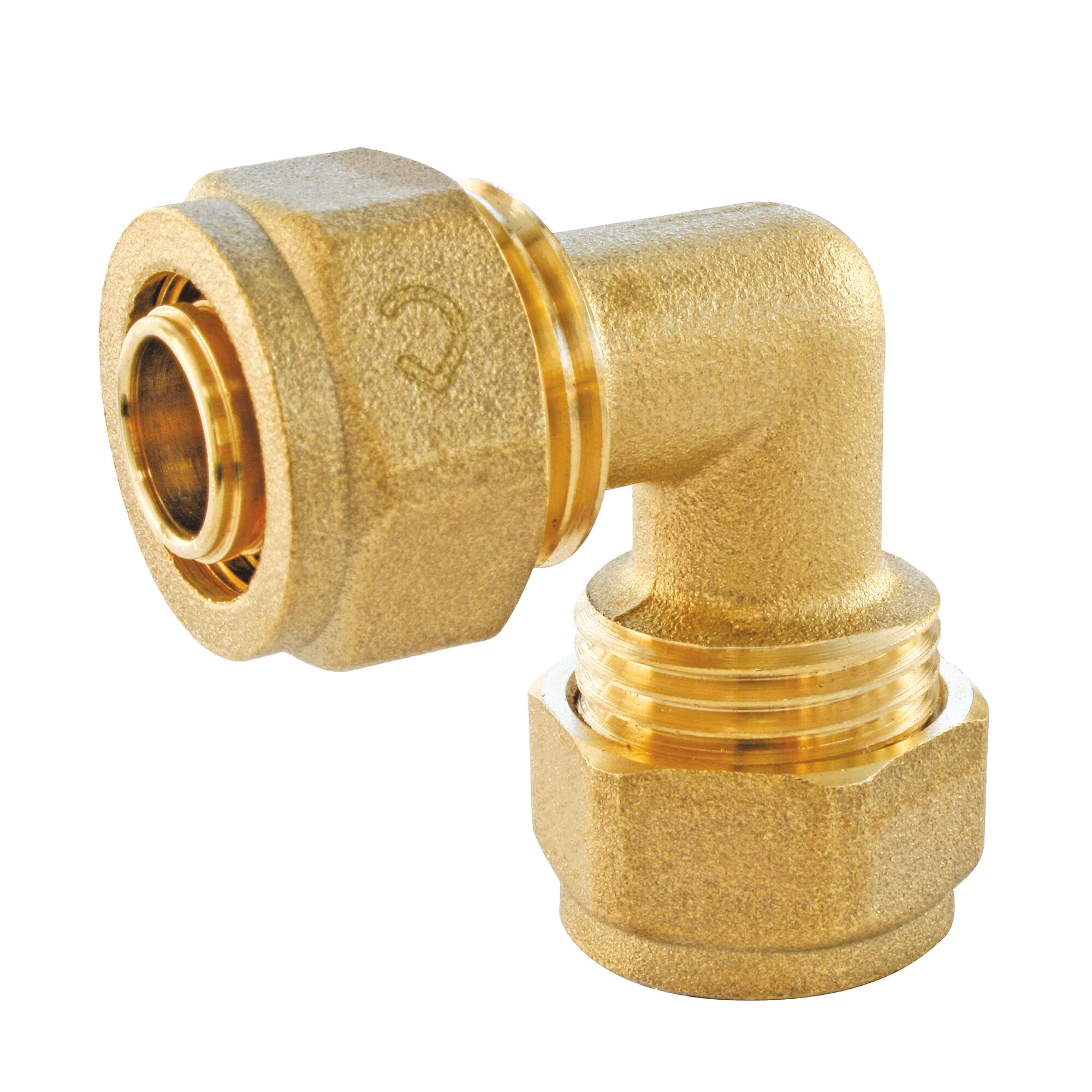 SOMATHERM FOR YOU, Raccord à compression coude égal PER Ø16 - Installation rapide et fiable - Normé ACS - Compatible avec tube PER diamètre 16 - Pression max 10 bars - Eau chaude/​froide