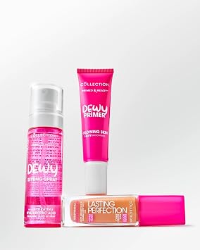 Collection Cosmetics Lasting Perfection Satin Foundation, Full Coverage, with Hyaluronic Acid, 14W Caramel Warm 27ml (Pack of 2)