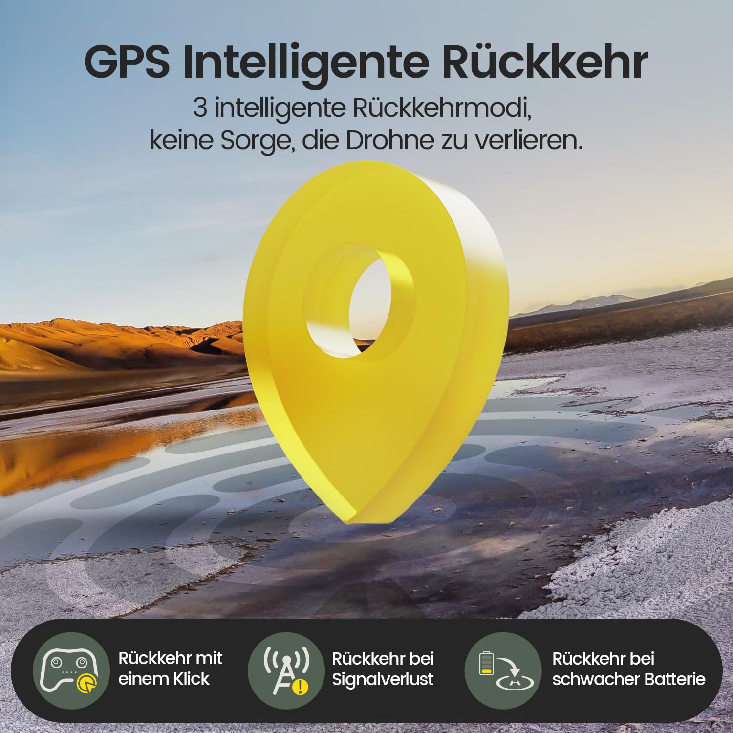 Holy Stone HS175G GPS Drohne mit 4K EIS Kamera für Erwachsene & Anfänger | 60 Min Flugzeit, Follow Me, Bürstenloser Motor, Kreisflug, unter 249g C0
