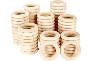 100 Pcs Wooden Rings for Endless DIY Creations