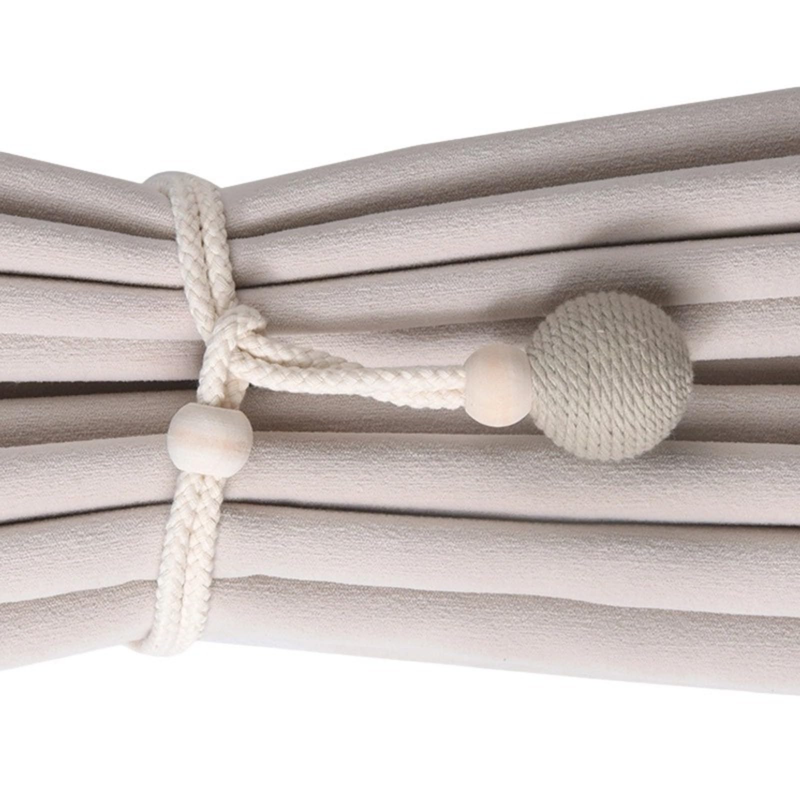 Tsophreniq Curtain Tiebacks Rope, Decorative Tie Backs Curtain Holdbacks Holders Cord for Window Drapes Outdoor Indoor Rope Tie Backs for Window Cord Buckles Tiebacks Braided
