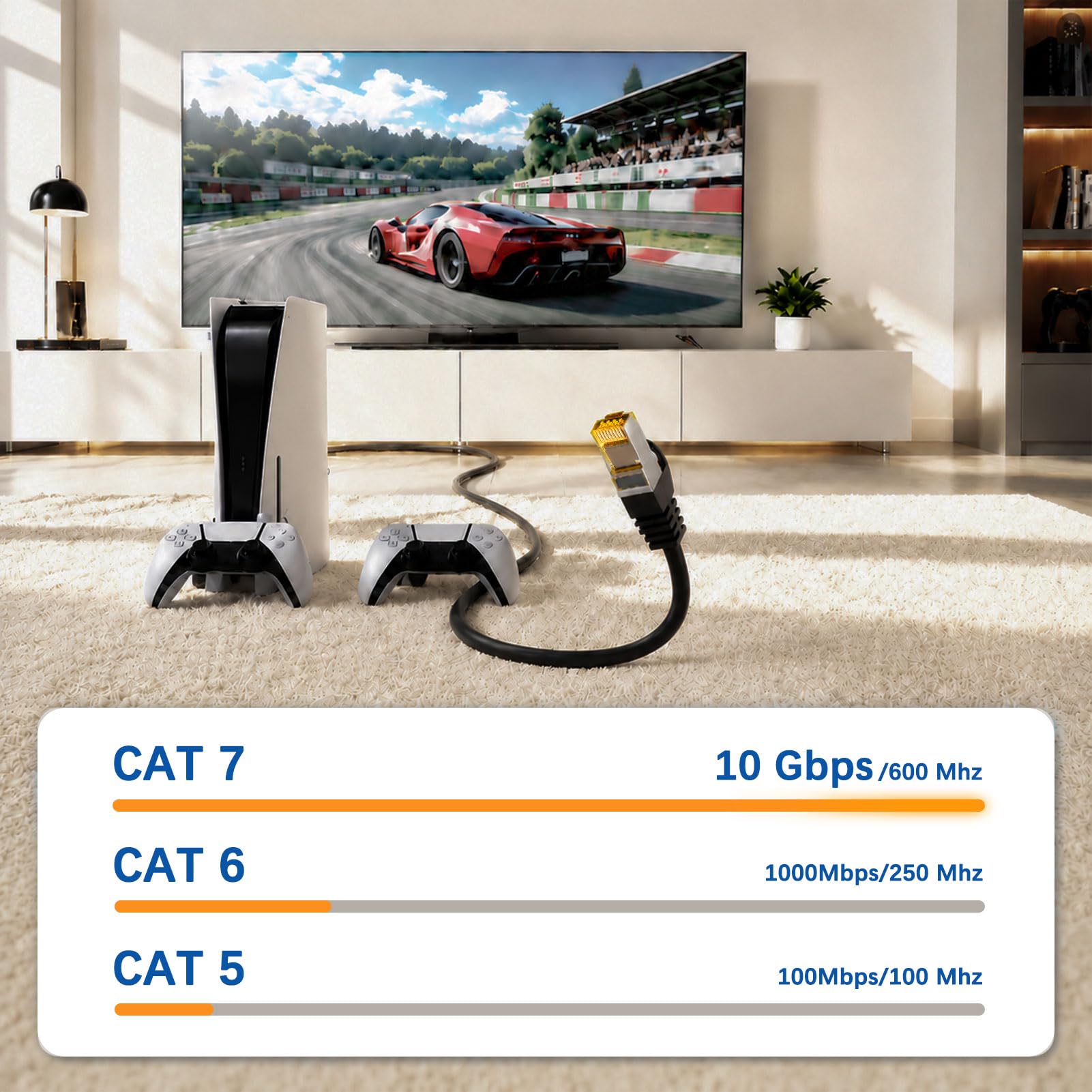 iwillink Cat 7 Outdoor LAN kabel 40 m, wodoszczelny IP66, 10 Gbit/s