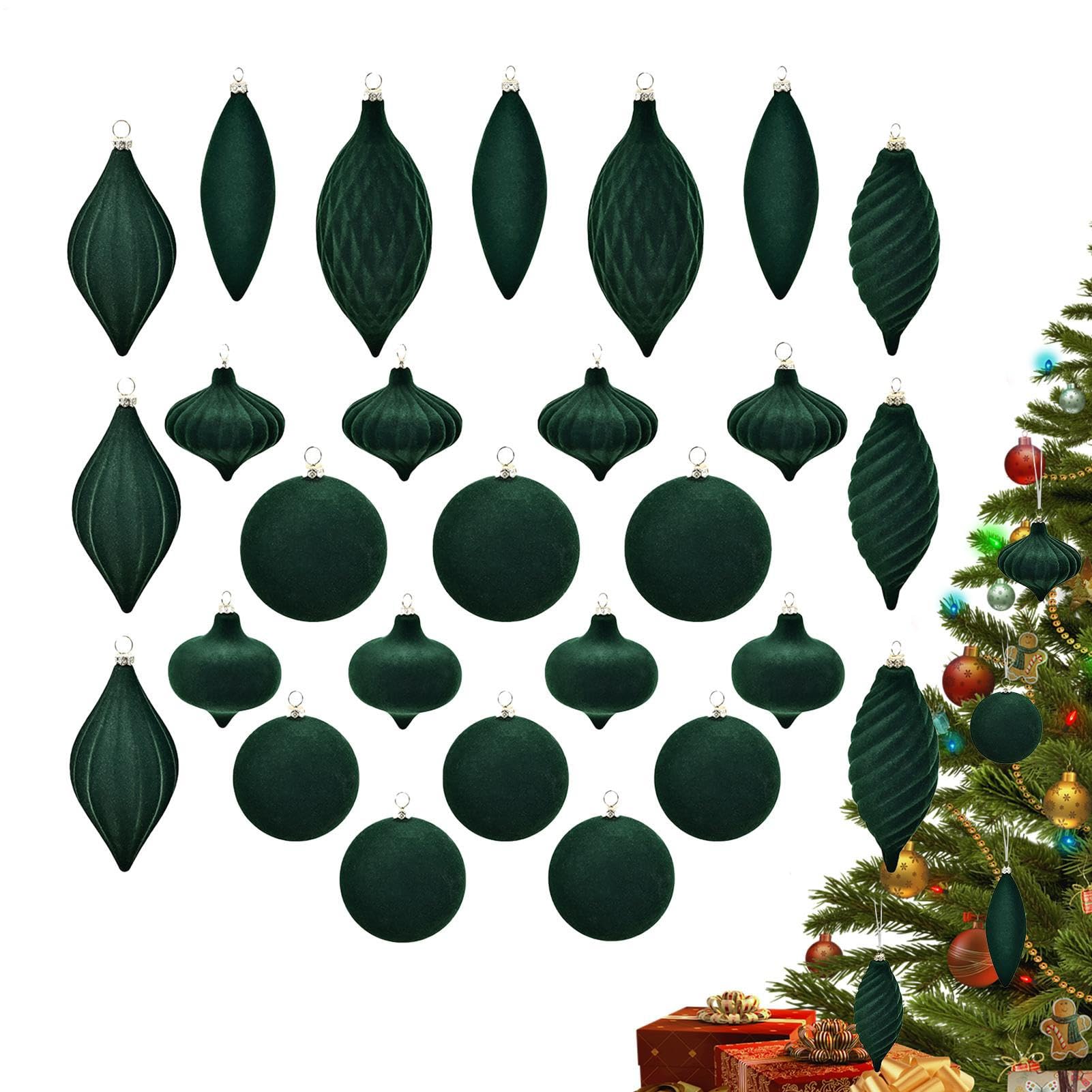 Samt Weihnachtskugeln Ornamente Bruchfest Gemischt Aufhängbar Stilvoll