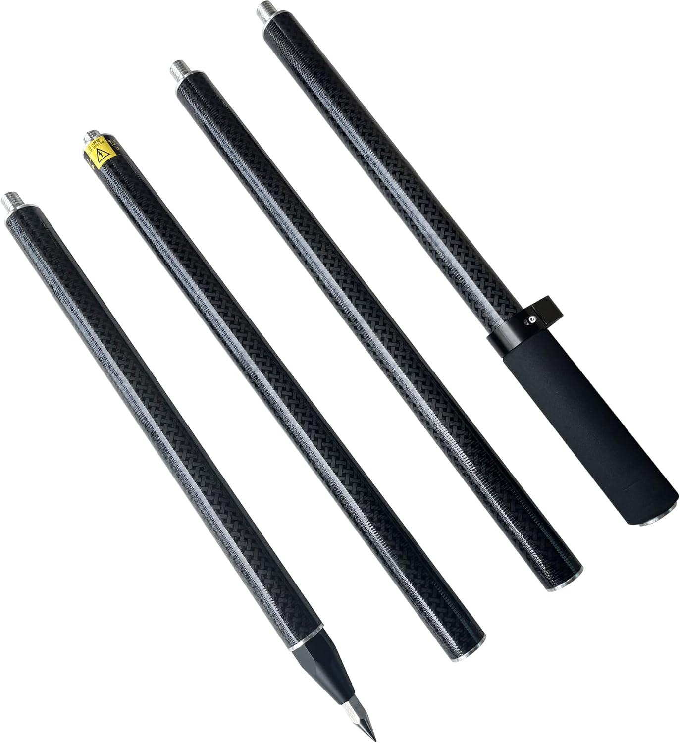 2M Carbon Fiber GPS Pole, 6FT Surveying Prism Pole, 4 Sections GPS Rover Rod, Total Station GNSS RTK Prism Pole for Land Surveying, OD32mm