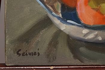 Amazon.co.jp: 池田清明柿油彩画3号(27.5cmx22cm) サイン題名有