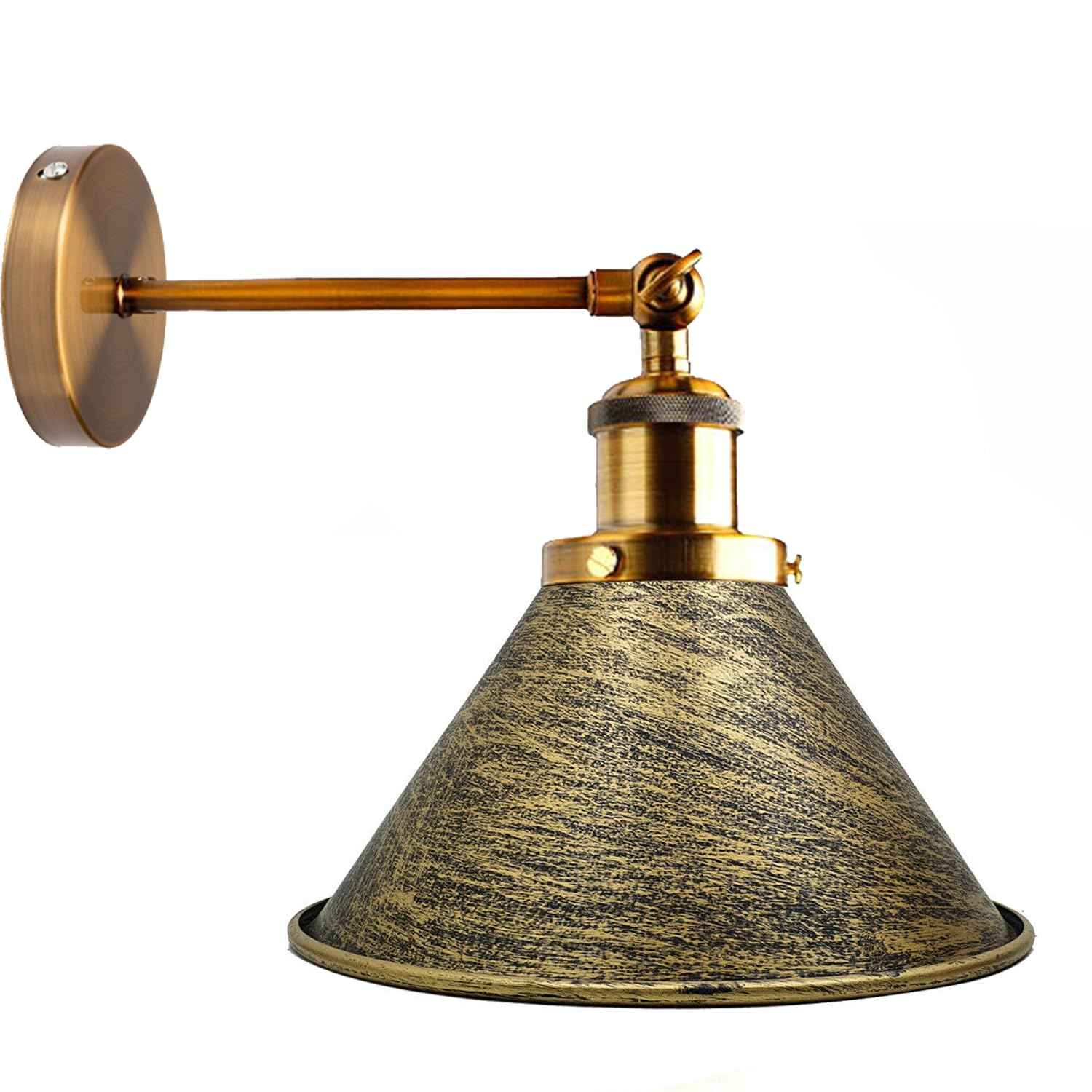 LEDSone Industrial-Wall Light Vintage 240-degree Adjustable Wall Sconce Antique Wall Lighting E27 for Restaurants Galleries Aisle Kitchen Bedroom
