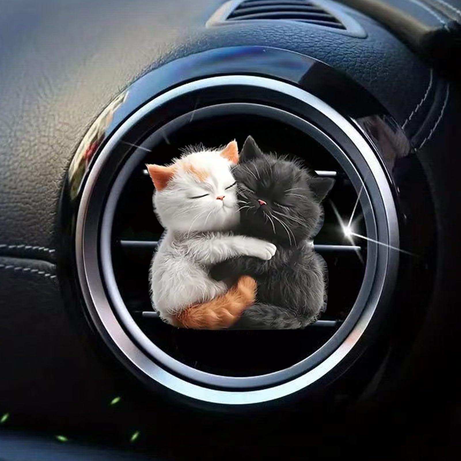 Profumatore per Auto con Clip da Bocchette Deodorante Decorativo Gatto | Diffusore Divertente in Acrilico per Donne Casa Camion Furgone Pendolarismo Viaggio Notte Ventilatore