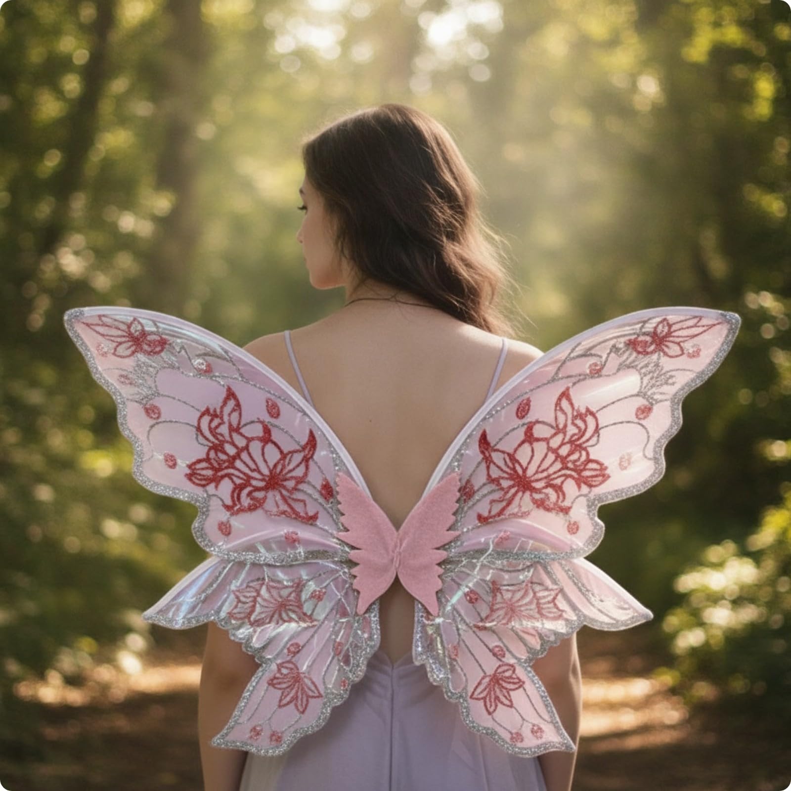 harayaa Plumas Princesa Policromático | Llamativo, plumas Hada con tul, Translúcido, Niñas, Negro
