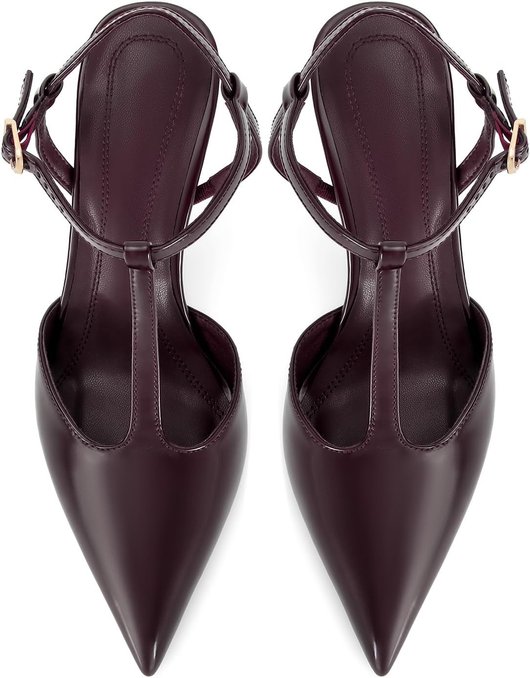 Dsevht Black Kitten Heels for Women Closed Pointed Toe Heel Dressy Bow Vintage Heeled Pumps Ankle Strap Party Wedding Sexy Shoes - Image 5